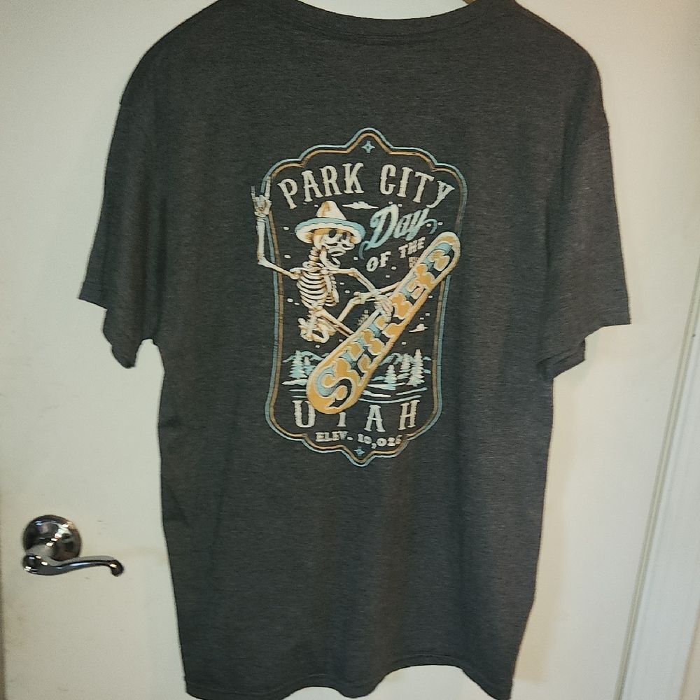 Park City Utah Snowboard T-Shirt L